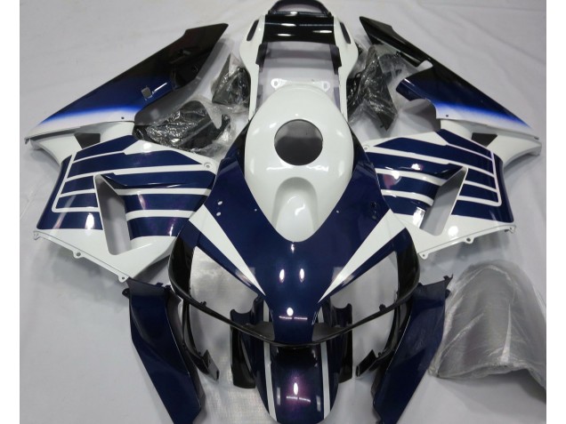 Gloss White & Blue Fade 2003-2004 Honda CBR600RR Motorcycle Fairing