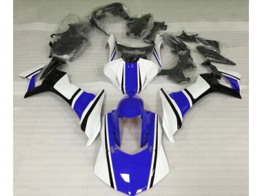 Gloss White Blue and Black 2015-2019 Yamaha R1 Motorcycle Fairing