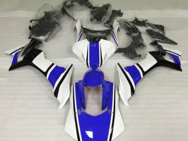 Gloss White Blue and Black 2015-2019 Yamaha R1 Motorcycle Fairing