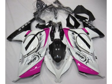 Gloss White & Pink 2013-2018 Kawasaki Ninja 300 Motorcycle Fairing