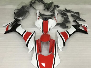 Gloss White Red and Black 2015-2019 Yamaha R1 Motorcycle Fairing