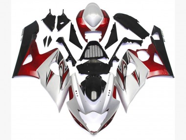 Gloss White Style with Silver Hints and Bronze 2005-2006 Suzuki GSXR 1000 Motorcycle Fairing