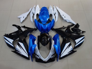 Gloss White and Black with Red Matte Blue 2009-2016 Suzuki GSXR 1000 Motorcycle Fairing