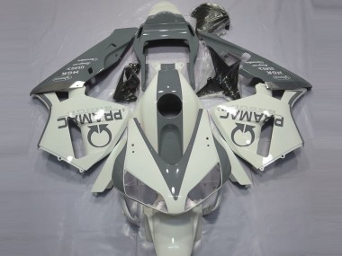 Gloss White and Grey PRAMAC 2003-2004 Honda CBR600RR Motorcycle Fairing