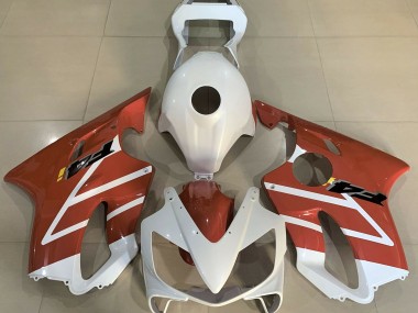 Gloss White and Orange 2001-2003 Honda CBR600 F4i Motorcycle Fairing