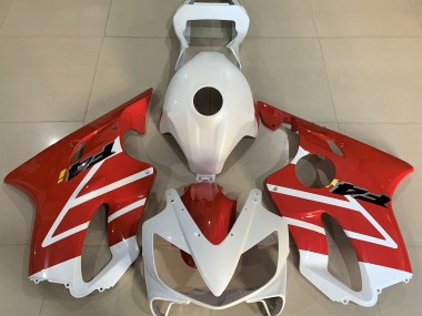 Gloss White and Red 2001-2003 Honda CBR600 F4i Motorcycle Fairing