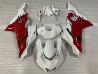 Gloss White and Red J AIR 2017-2021 Yamaha R6 Motorcycle Fairing