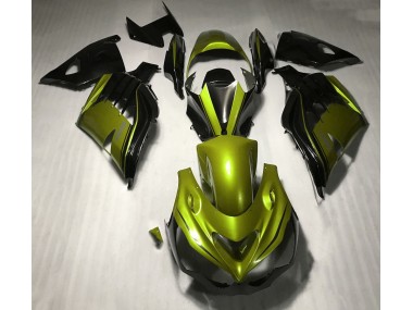 Gloss Yellow and Black 2012-2021 Kawasaki ZX14R Motorcycle Fairing