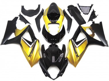 Gold Yellow Custom OEM Style 2007-2008 Suzuki GSXR 1000 Motorcycle Fairing