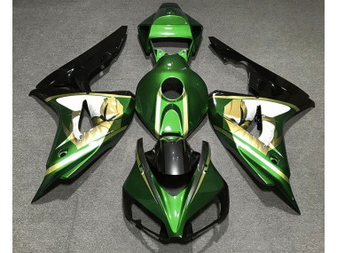 Green & Gold 2006-2007 Honda CBR1000RR Motorcycle Fairing