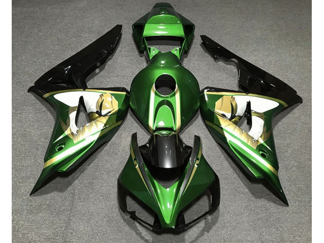 Green & Gold 2006-2007 Honda CBR1000RR Motorcycle Fairing