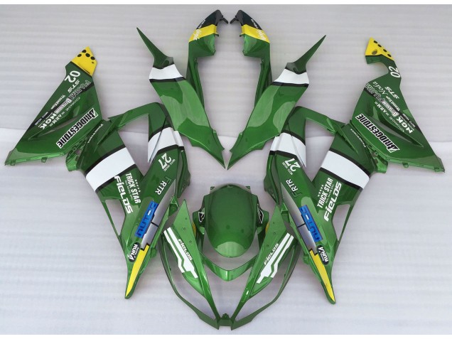 Green Logo Style 2013-2018 Kawasaki ZX6R Motorcycle Fairing