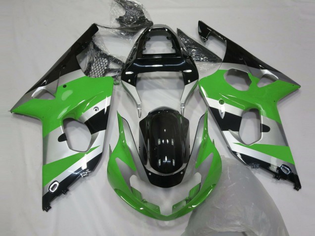 Green Silver OEM Style 2000-2002 Suzuki GSXR 1000 Motorcycle Fairing