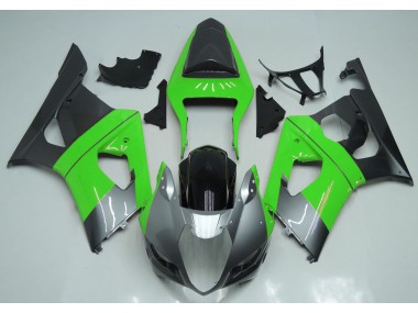 Green Silver and Black 2003-2004 Suzuki GSXR 1000 Motorcycle Fairing