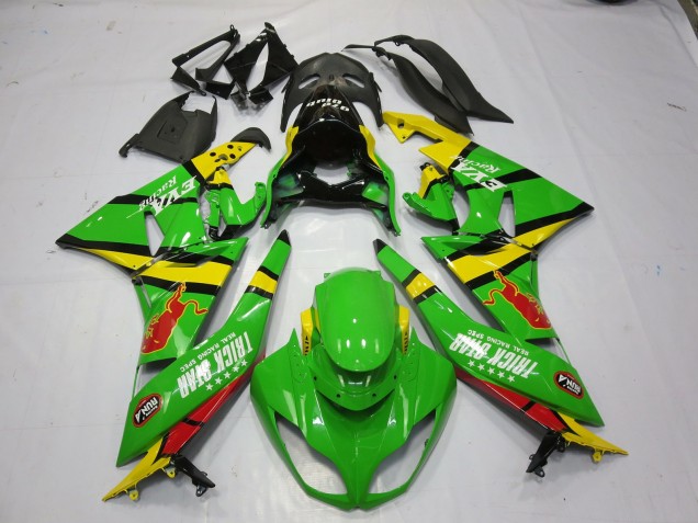 Green Yellow 2009-2012 Kawasaki ZX6R Motorcycle Fairing