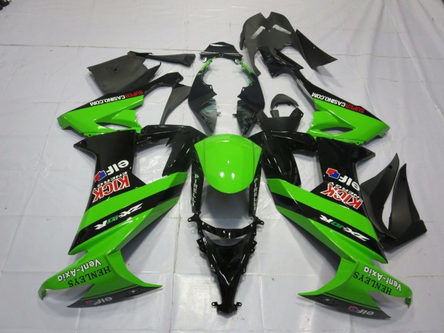 Green and Black 2008-2010 Kawasaki ZX10R Motorcycle Fairing