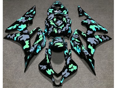 Green and Grey Camouflage 2007-2008 Honda CBR600RR Motorcycle Fairing