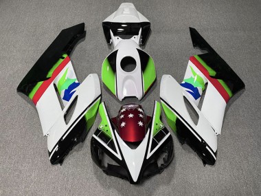 Green and Red Flag 2004-2005 Honda CBR1000RR Motorcycle Fairing