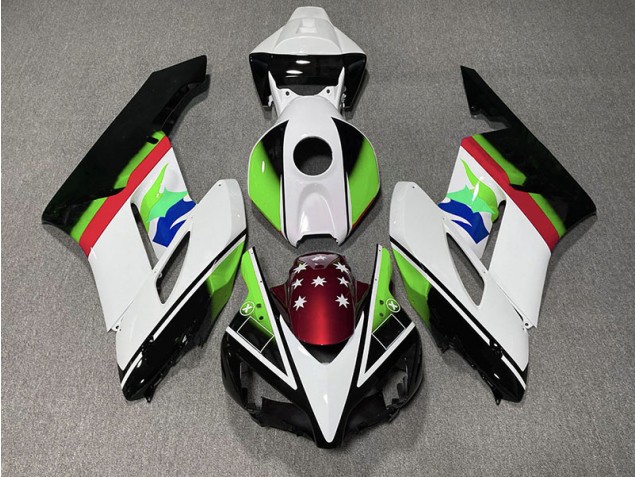 Green and Red Flag 2004-2005 Honda CBR1000RR Motorcycle Fairing