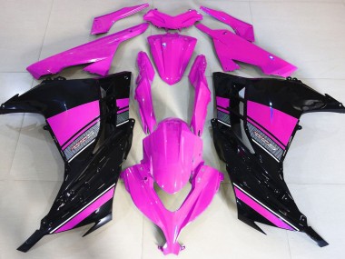 Hot Pink and Black 2013-2018 Kawasaki Ninja 300 Motorcycle Fairing