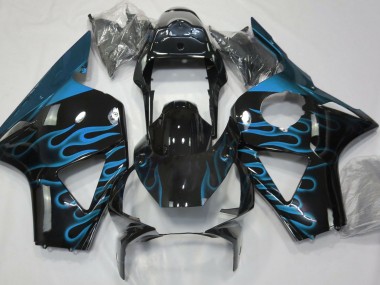 Light Blue Flame 2002-2003 Honda CBR954RR Motorcycle Fairing