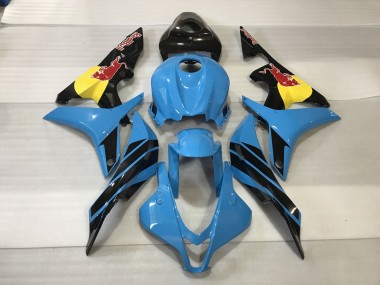 Light Blue Red Bull 2007-2008 Honda CBR600RR Motorcycle Fairing