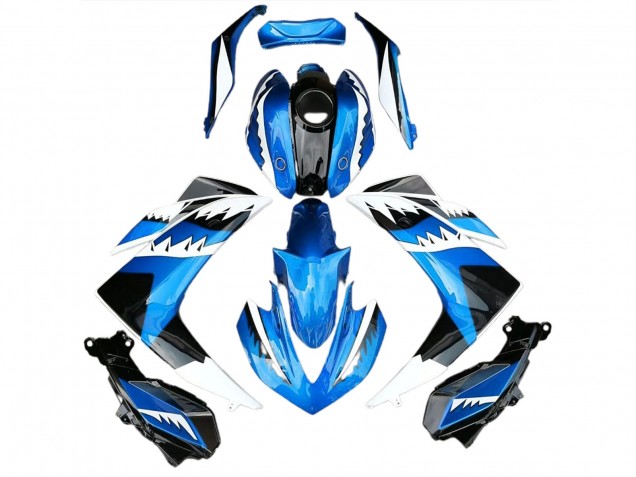 Light Blue Shark 2015-2018 Yamaha R3 Motorcycle Fairing