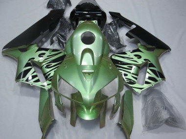 Light Green Flame 2005-2006 Honda CBR600RR Motorcycle Fairing