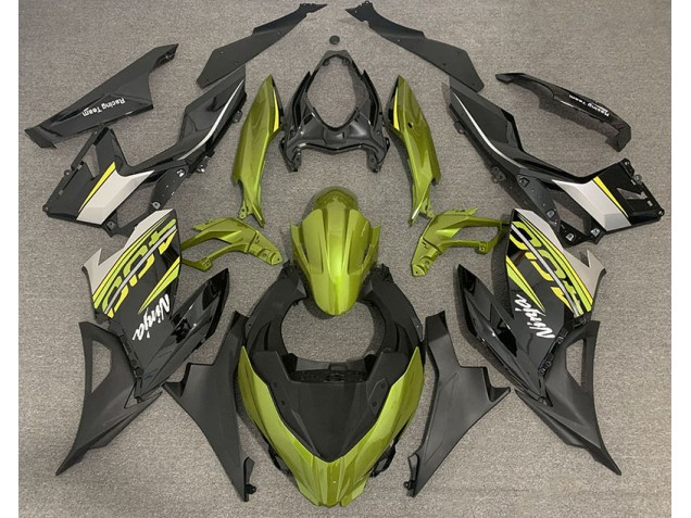 Liquid Yellow and Grey 2018-2023 Kawasaki Ninja 400 Motorcycle Fairing