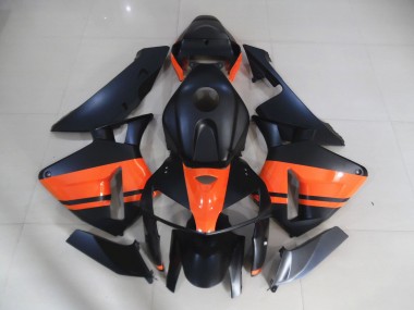 Matte Black & Gloss Orange 2005-2006 Honda CBR600RR Motorcycle Fairing