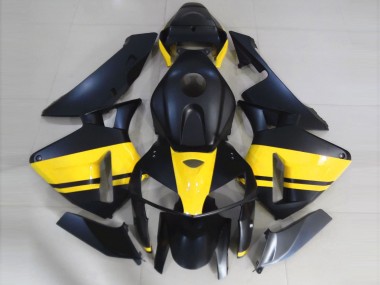 Matte Black & Gloss Yellow 2005-2006 Honda CBR600RR Motorcycle Fairing