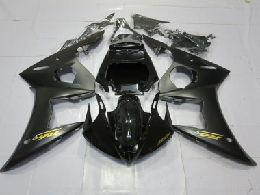 Matte Black Gold 2003-2004 Yamaha R6 Motorcycle Fairing