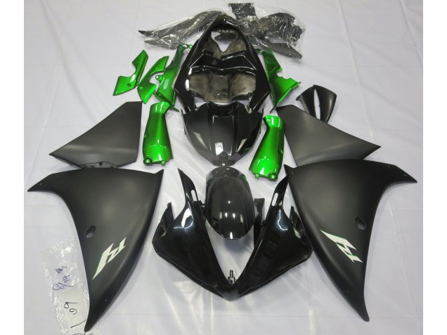 Matte Black & Green 2009-2011 Yamaha R1 Motorcycle Fairing