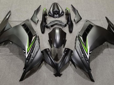 Matte Black & Green 2013-2018 Kawasaki Ninja 300 Motorcycle Fairing