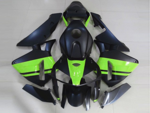 Matte Black & Light Green 2005-2006 Honda CBR600RR Motorcycle Fairing