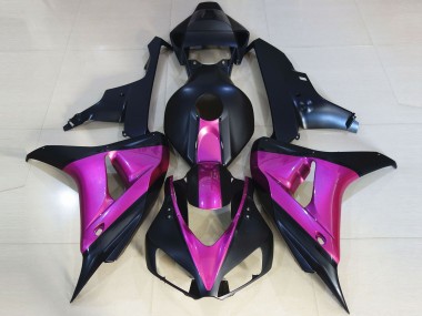 Matte Black & Pink 2006-2007 Honda CBR1000RR Motorcycle Fairing