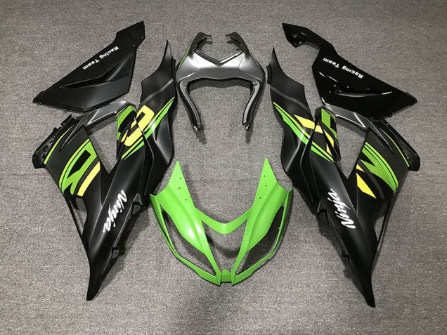 Matte Black & Racing 2013-2018 Kawasaki ZX6R Motorcycle Fairing