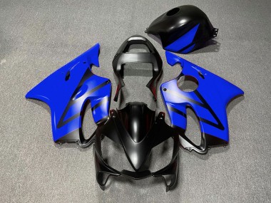 Matte Black and Blue 2001-2003 Honda CBR600 F4i Motorcycle Fairing