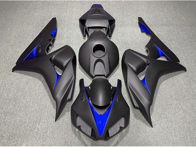 Matte Black and Blue 2006-2007 Honda CBR1000RR Motorcycle Fairing