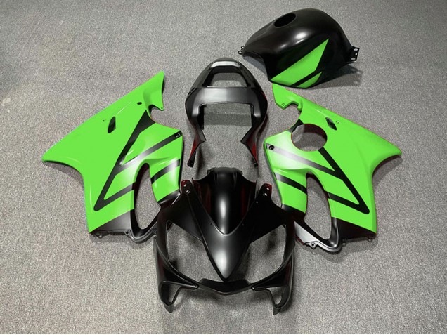 Matte Black and Green 2001-2003 Honda CBR600 F4i Motorcycle Fairing