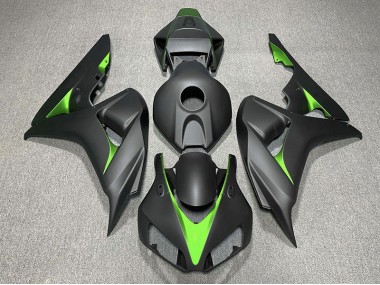 Matte Black and Green 2006-2007 Honda CBR1000RR Motorcycle Fairing