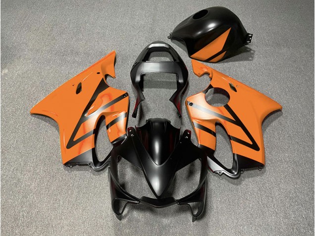 Matte Black and Orange 2001-2003 Honda CBR600 F4i Motorcycle Fairing