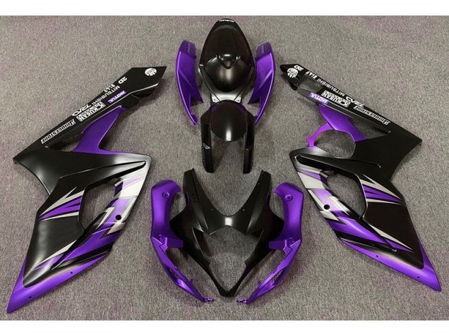 Matte Black and Purple 2005-2006 Suzuki GSXR 1000 Motorcycle Fairing