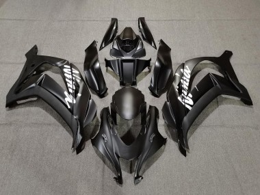 Matte Black with White 2016-2019 Kawasaki ZX10R Motorcycle Fairing