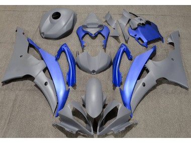 Matte Grey & Blue 2008-2016 Yamaha R6 Motorcycle Fairing