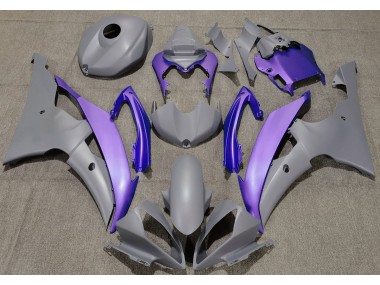 Matte Grey & Purple 2008-2016 Yamaha R6 Motorcycle Fairing