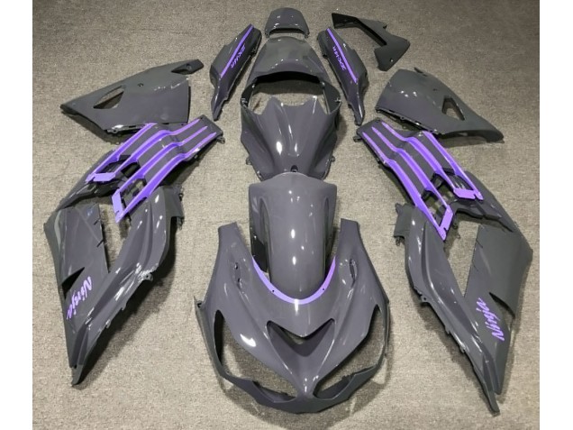 Nardo Grey & Purple 2012-2021 Kawasaki ZX14R Motorcycle Fairing