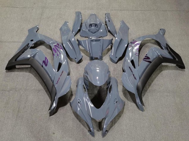 Nardo Grey & Purple 2016-2019 Kawasaki ZX10R Motorcycle Fairing