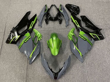 Nardo Grey and Green 2018-2023 Kawasaki Ninja 400 Motorcycle Fairing