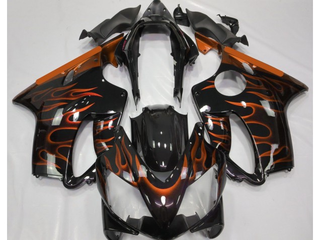 Orange Flame 2004-2007 Honda CBR600 F4i Motorcycle Fairing